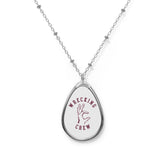 Oval Necklace - Maroon